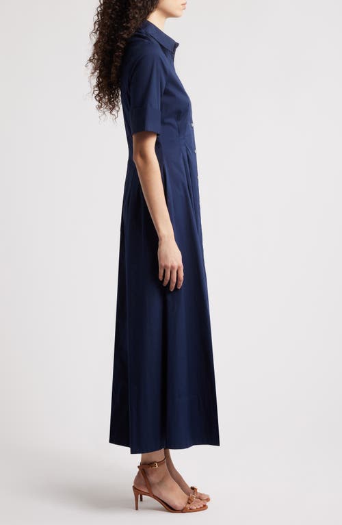 Staud Joan A-line Shirtdress In Blue