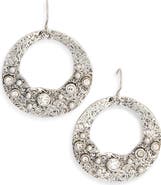 Karine Sultan Textured Open Ring Drop Earrings