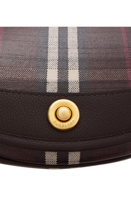 Burberry Womens Mahogany Highlands Check Cotton-blend Cross-body Bag In Brown