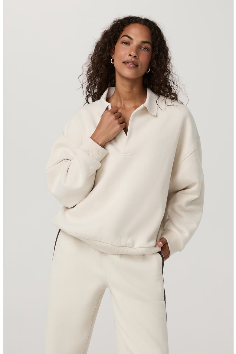Restore Rugby Pullover, Alternate, color, BONE