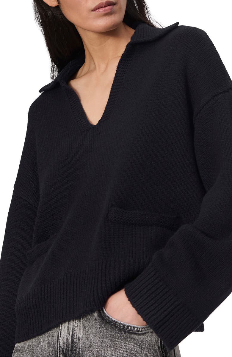 rag & bone Danica Wool & Cashmere Polo Sweater, Alternate, color, 