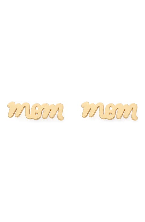 mom stud earrings