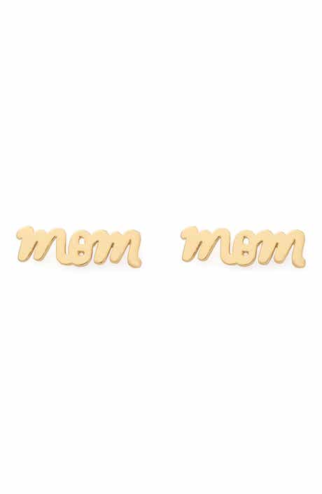 mom stud earrings