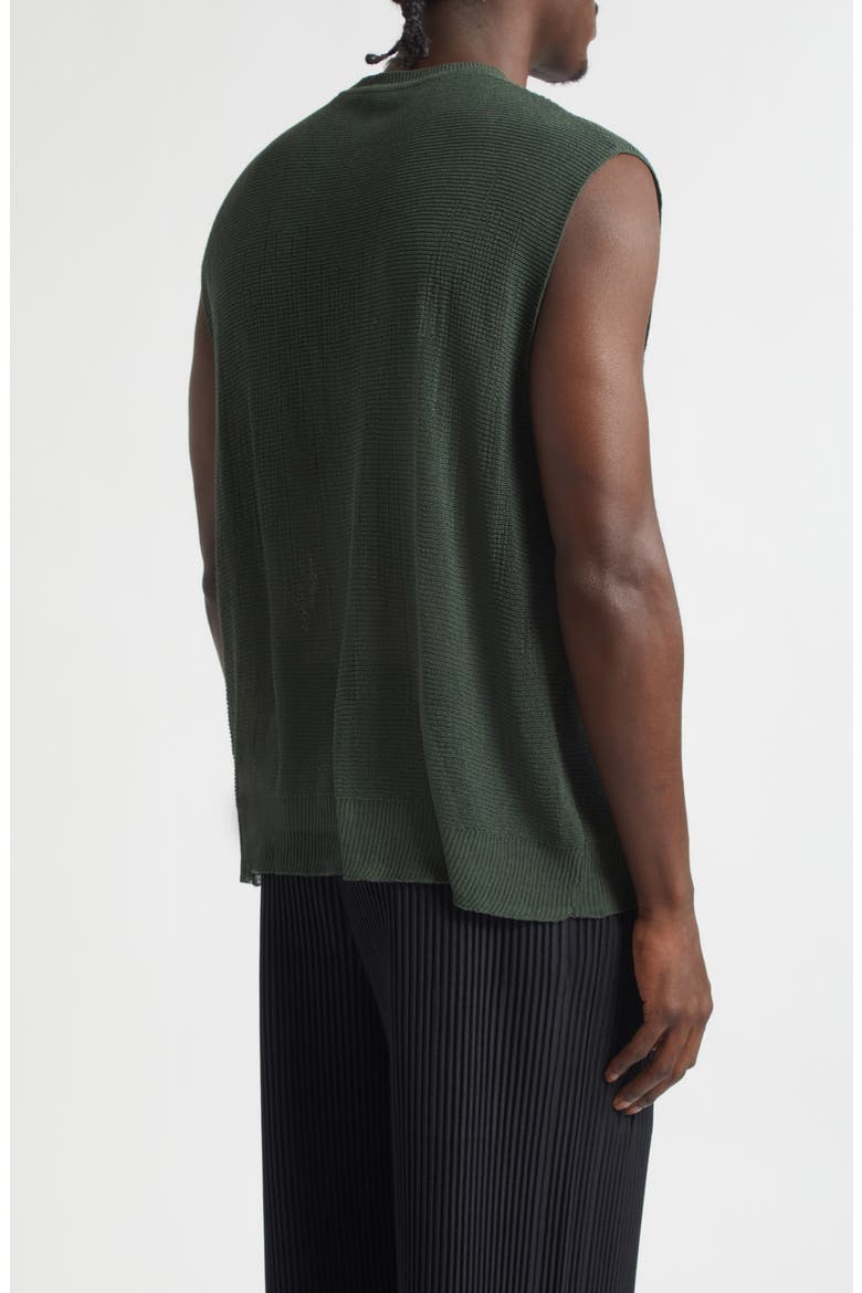 Brush Close-Up Crewneck Sweater Vest, Alternate, color, GREEN