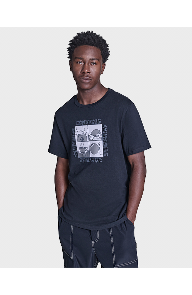 Converse Comic Strip T-Shirt, Main, color, Converse Black