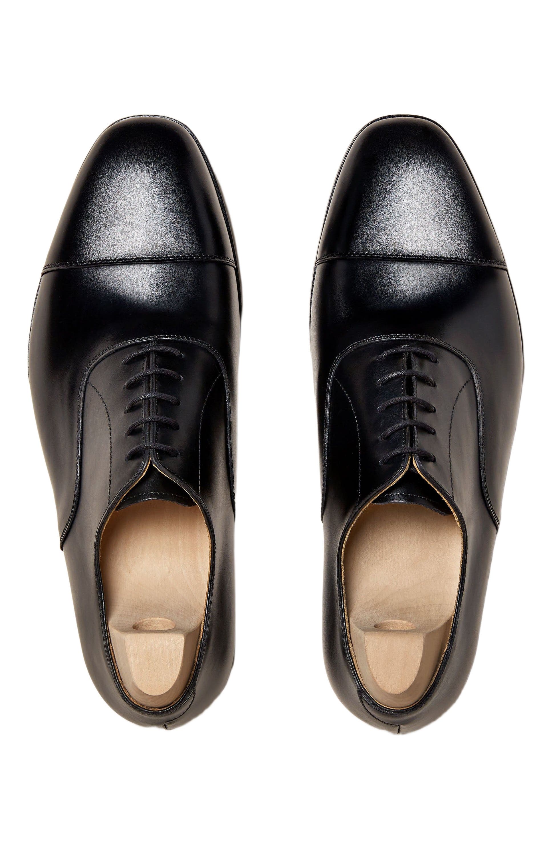 Myrqvist Äppelviken Oxfords, Alternate, color, Black Leather