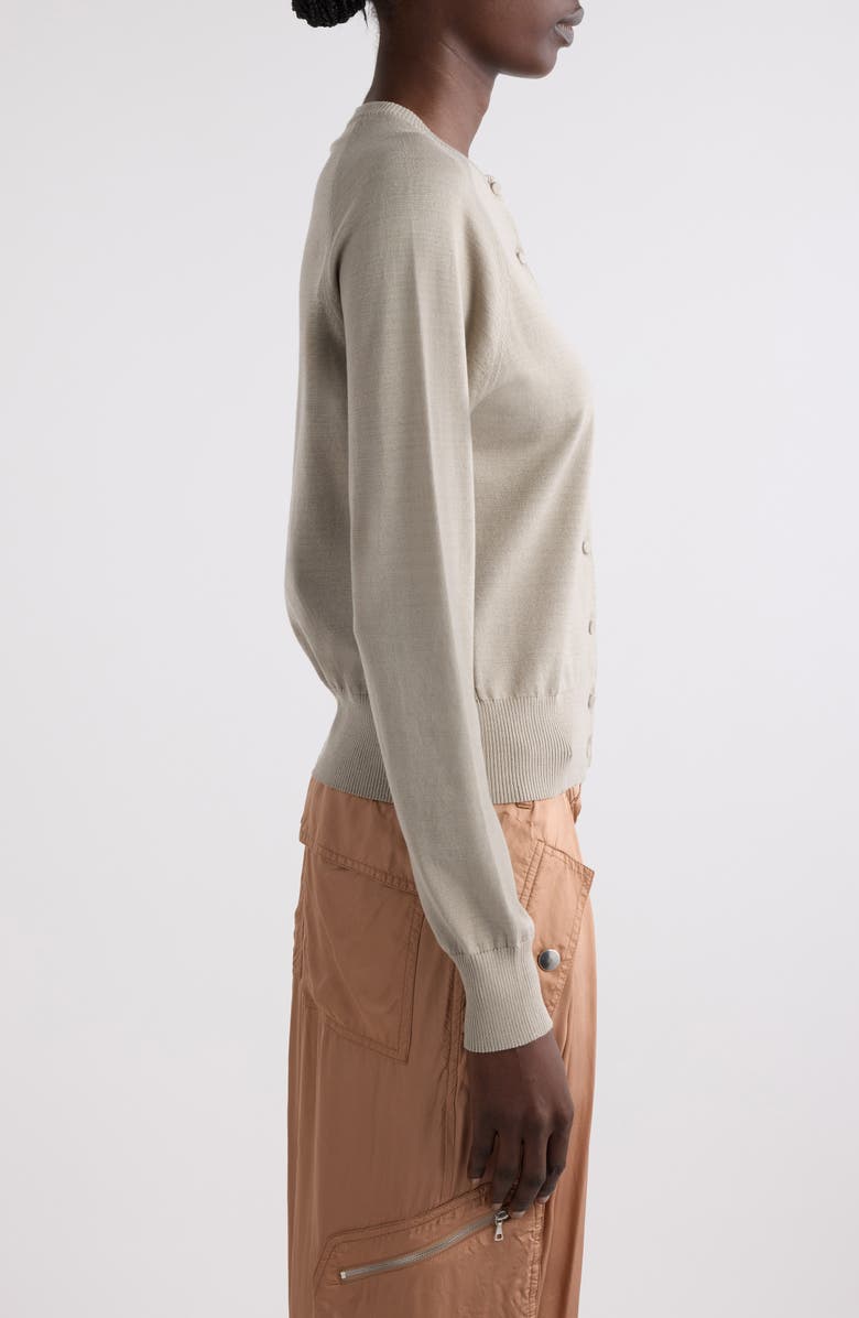 Dries Van Noten Tobine Cotton Cardigan, Alternate, color, Light Grey