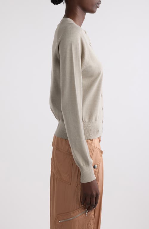 Shop Dries Van Noten Tobine Cotton Cardigan In Light Grey