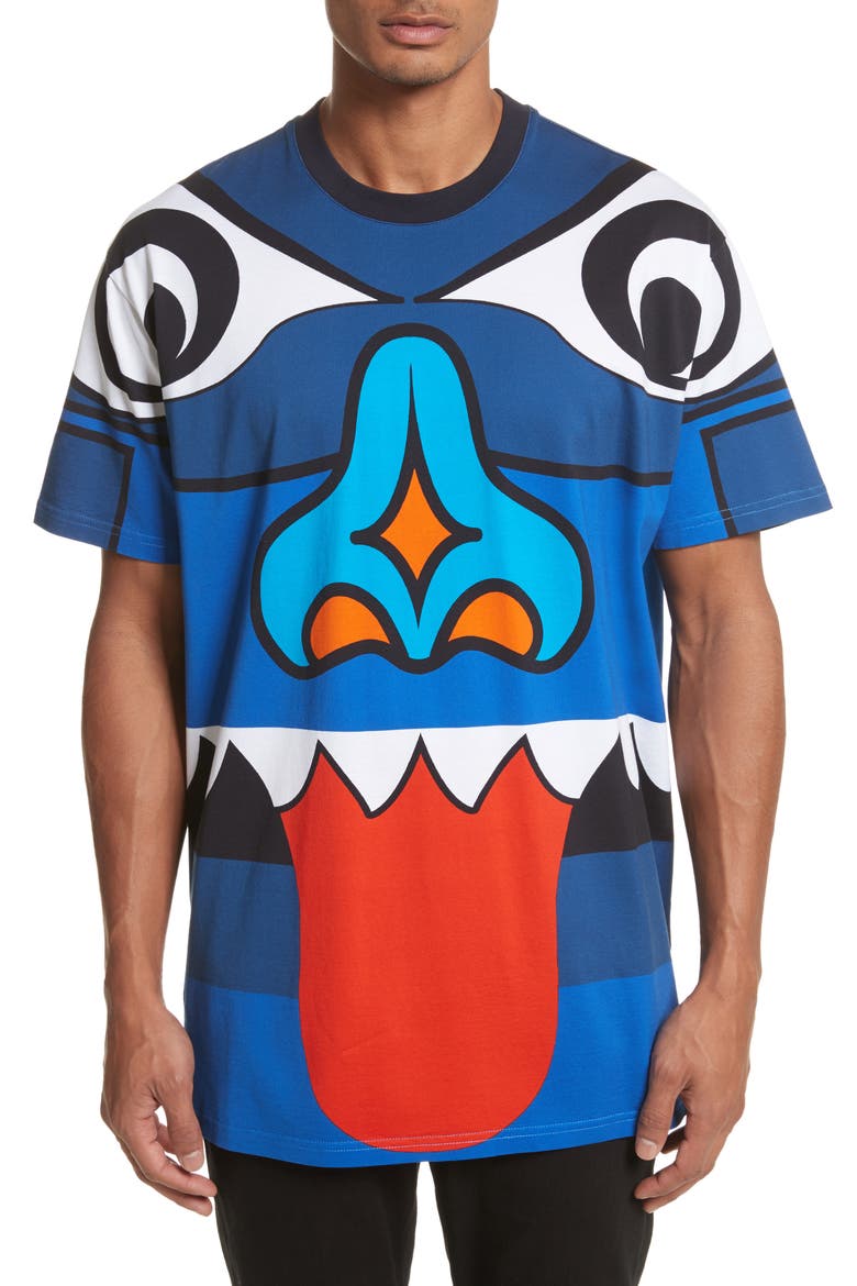Totem Print T-Shirt, Main, color, BLUE