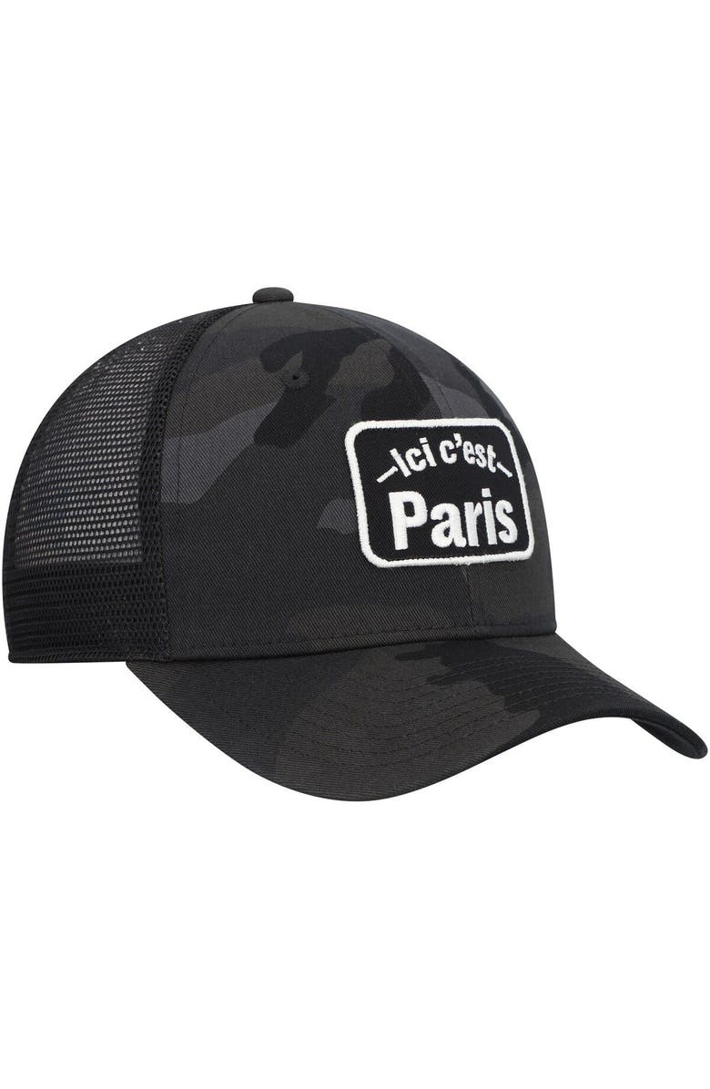 Nike Men's Nike Camo/Black Paris Saint-Germain Classic99 Trucker Snapback Hat, Alternate, color,