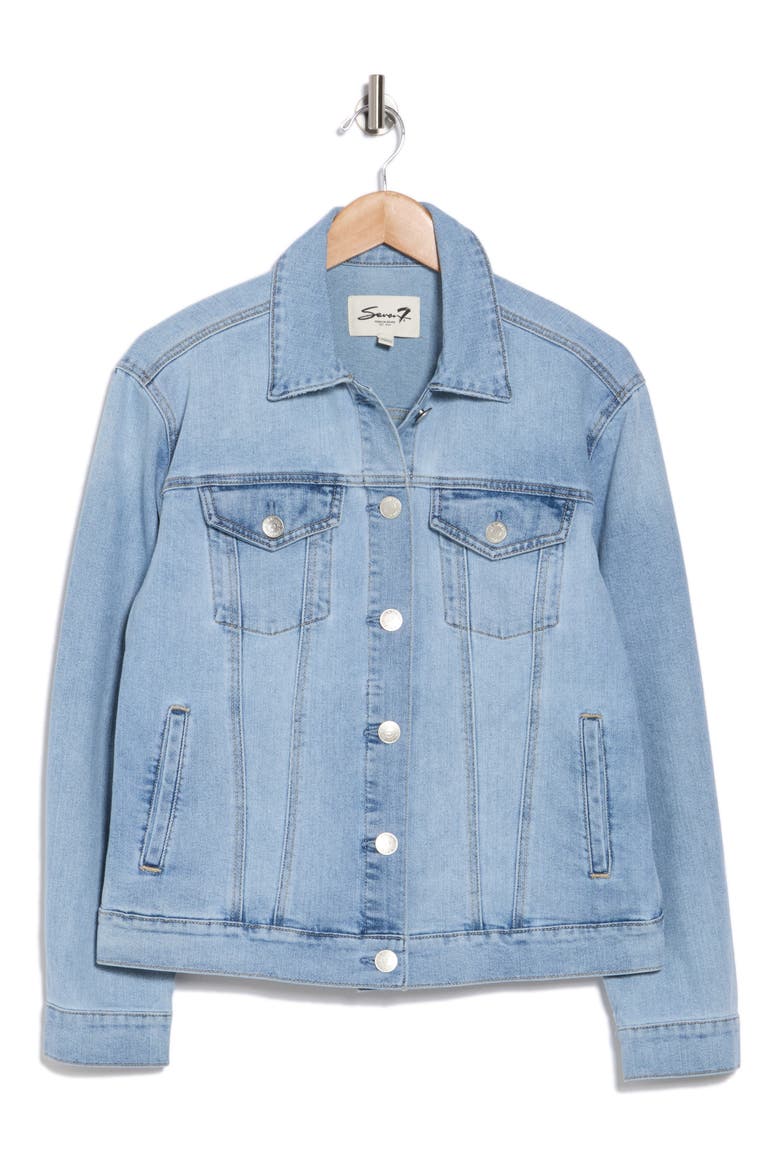 Denim Trucker Jacket, Alternate, color, KEY WEST