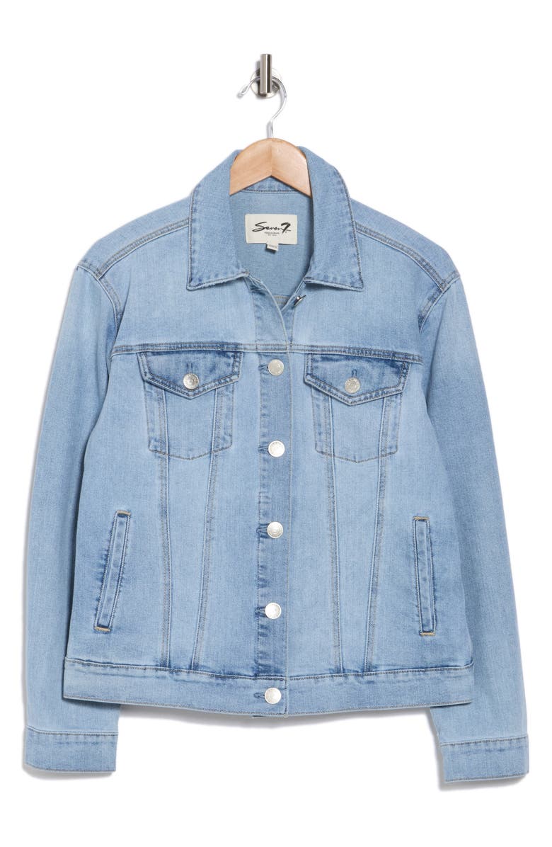 Seven7 Denim Trucker Jacket, Alternate, color, Key West