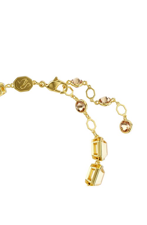 Swarovski Swaroski Millenia Gold-tone Plated Tennis Bracelet In Multi