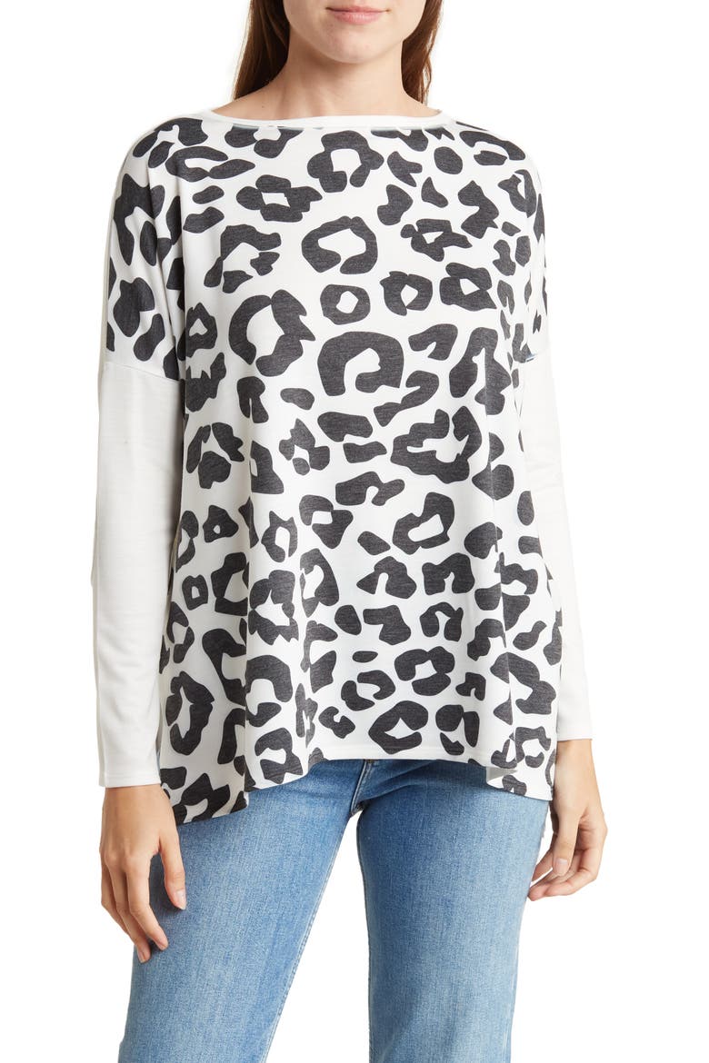Drop Shoulder Knit Top, Main, color, BLACK