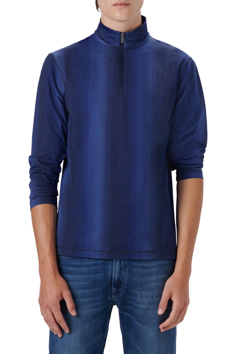 OoohCotton® Quarter Zip Pullover, Main, color, MIDNIGHT