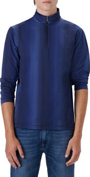 Bugatchi OoohCotton® Quarter Zip Pullover