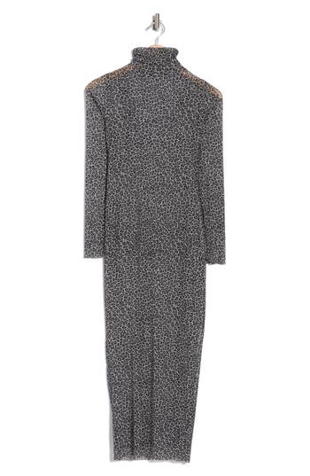 AFRM LOS ANGELES AFRM LOS ANGELES MARNI TURTLENECK LONG SLEEVE MESH DRESS