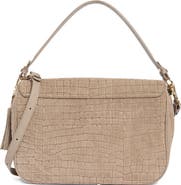 Brahmin Jolene Croc Embossed Leather Shoulder Bag