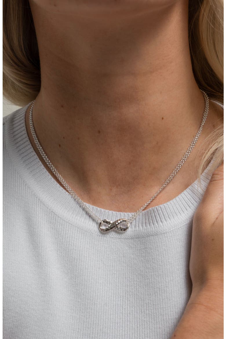 Entwined Infinity Pendant, Alternate, color, Sterling Silver