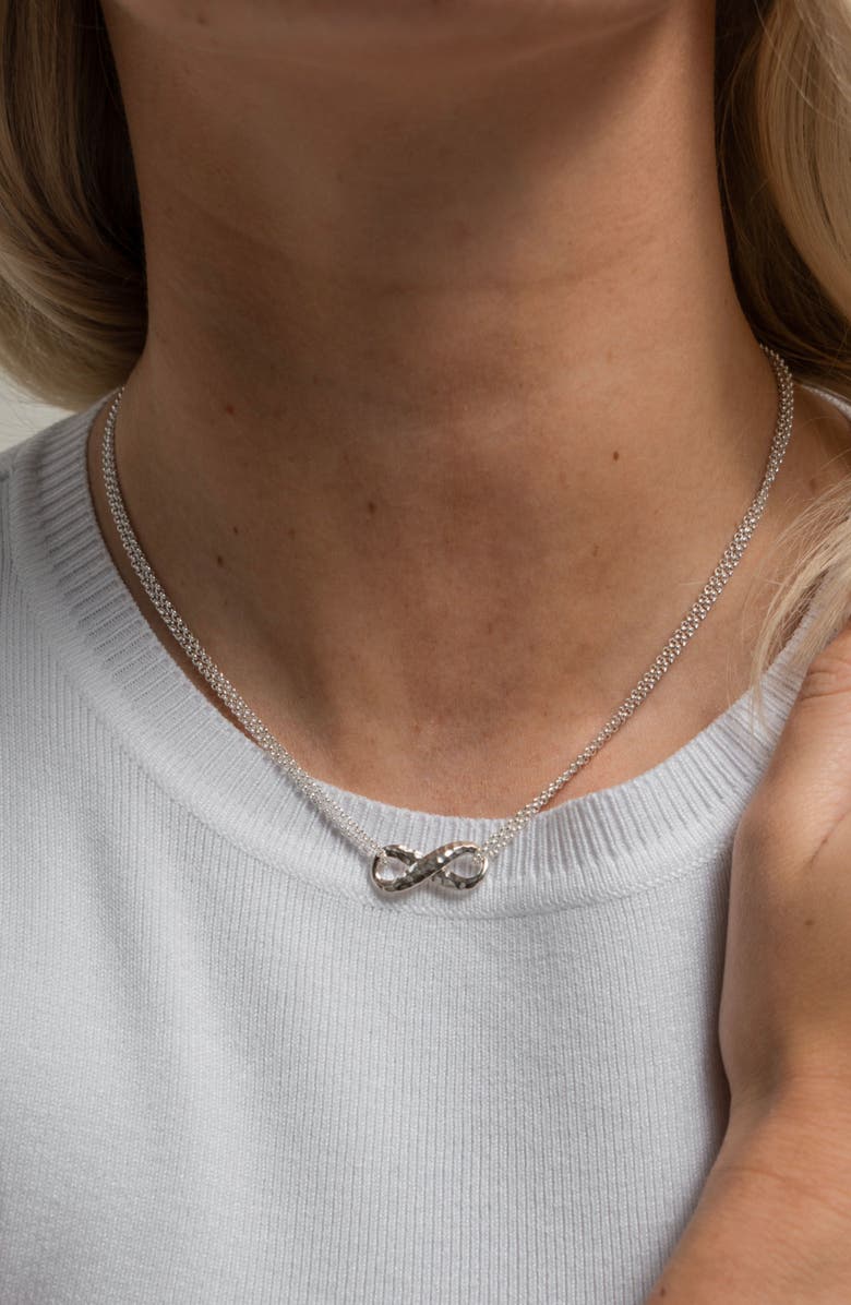 Dower & Hall Entwined Infinity Pendant, Alternate, color, Sterling Silver