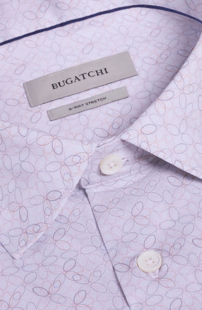 Bugatchi James OoohCotton<sup>®</sup> Geo Floral Button-Up Shirt, Alternate, color, Ivory