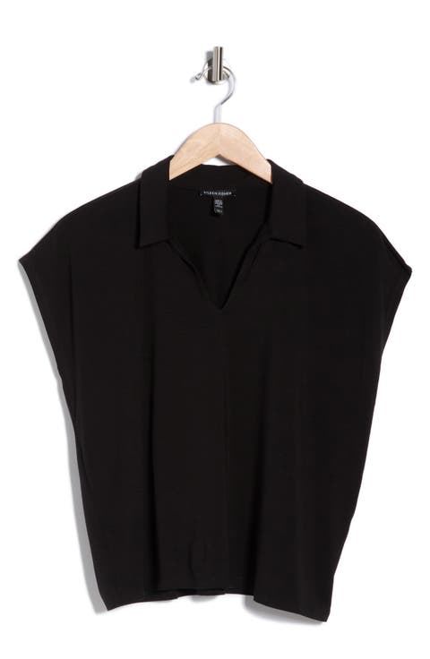 Boxy Cap Sleeve Jersey Top