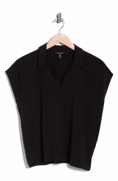 Eileen Fisher Boxy Cap Sleeve Jersey Top