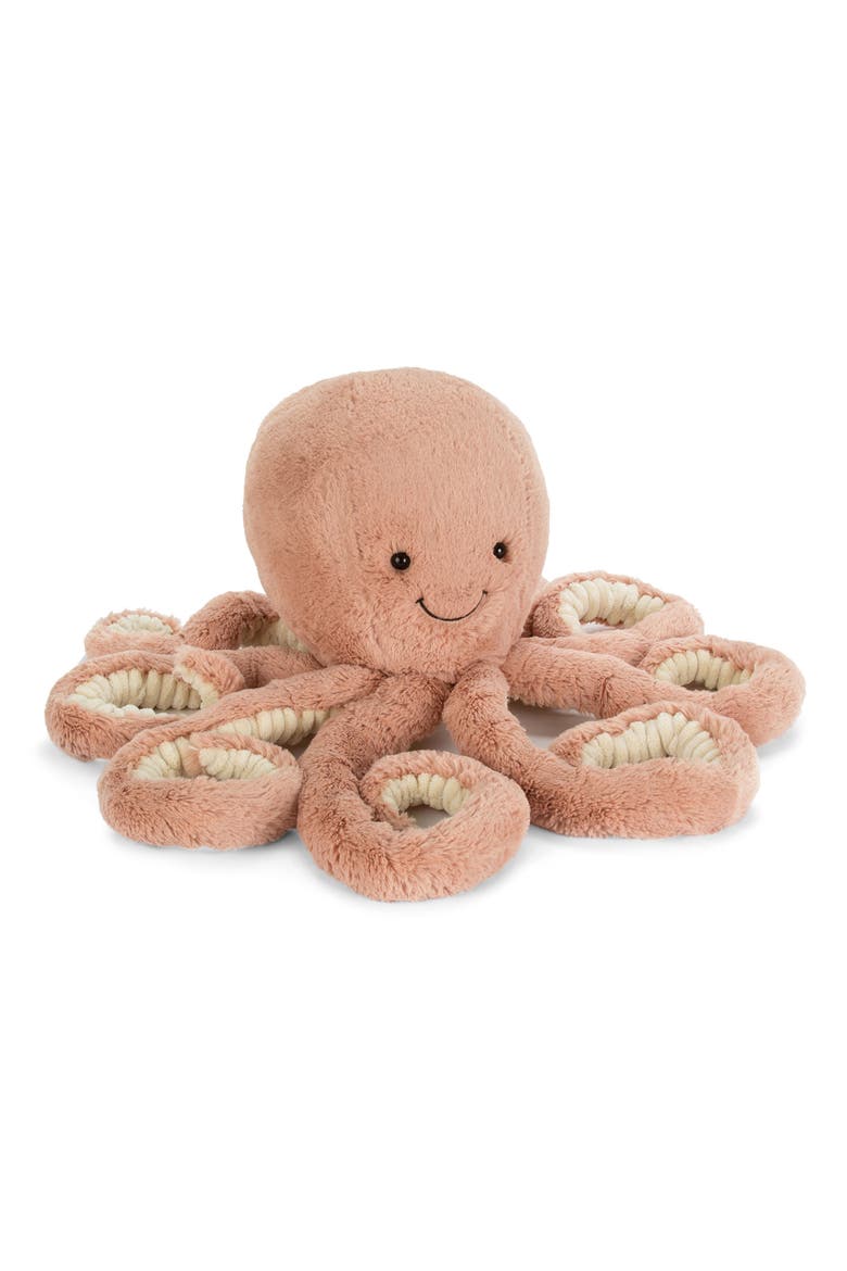 Odell Octopus Stuffed Animal, Main, color, PEACH
