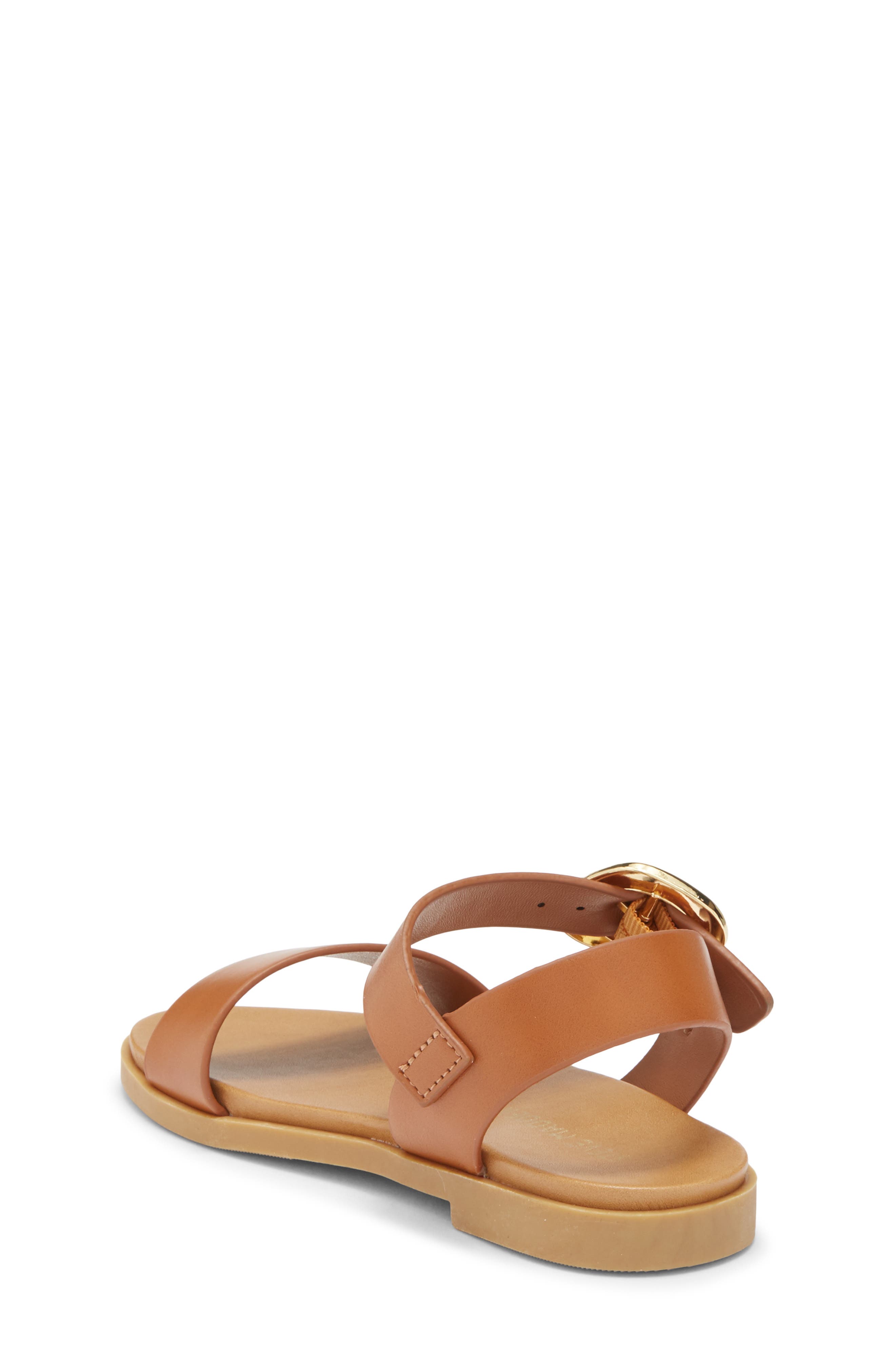 Steve Madden Kids' Tacee Flat Sandal, Alternate, color, Cognac