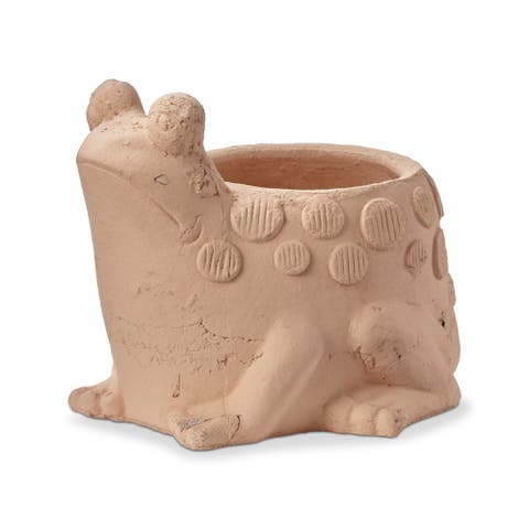 Frog Planter Terracotta Orange Cute Garden Decor