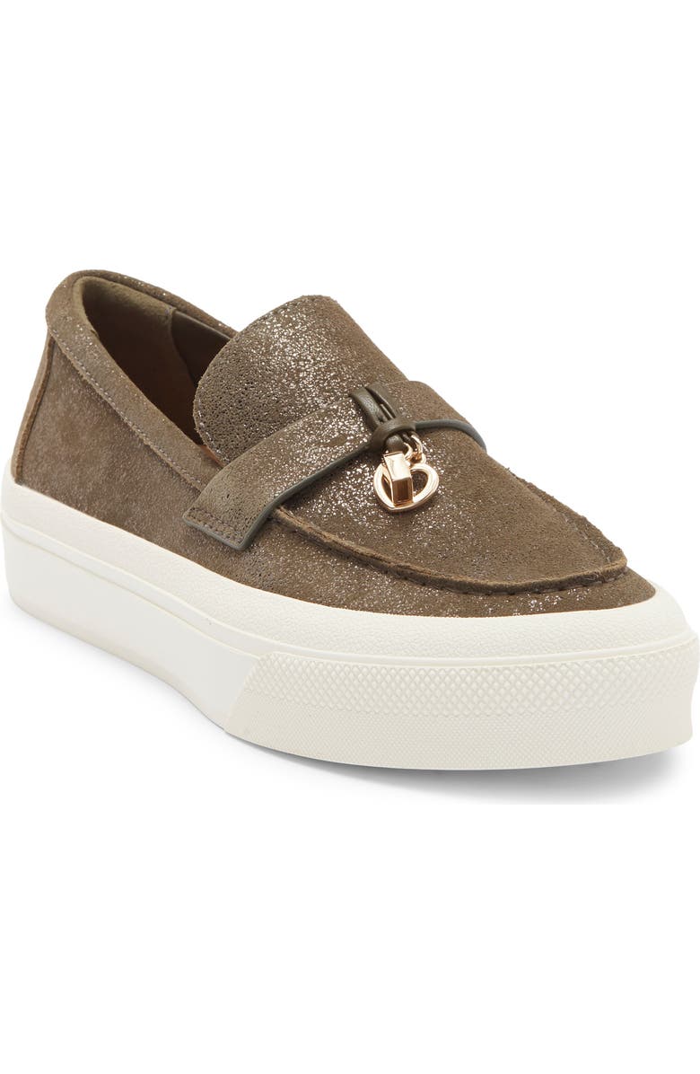 JSlides Goliath Platform Loafer, Main, color, Khaki Suede