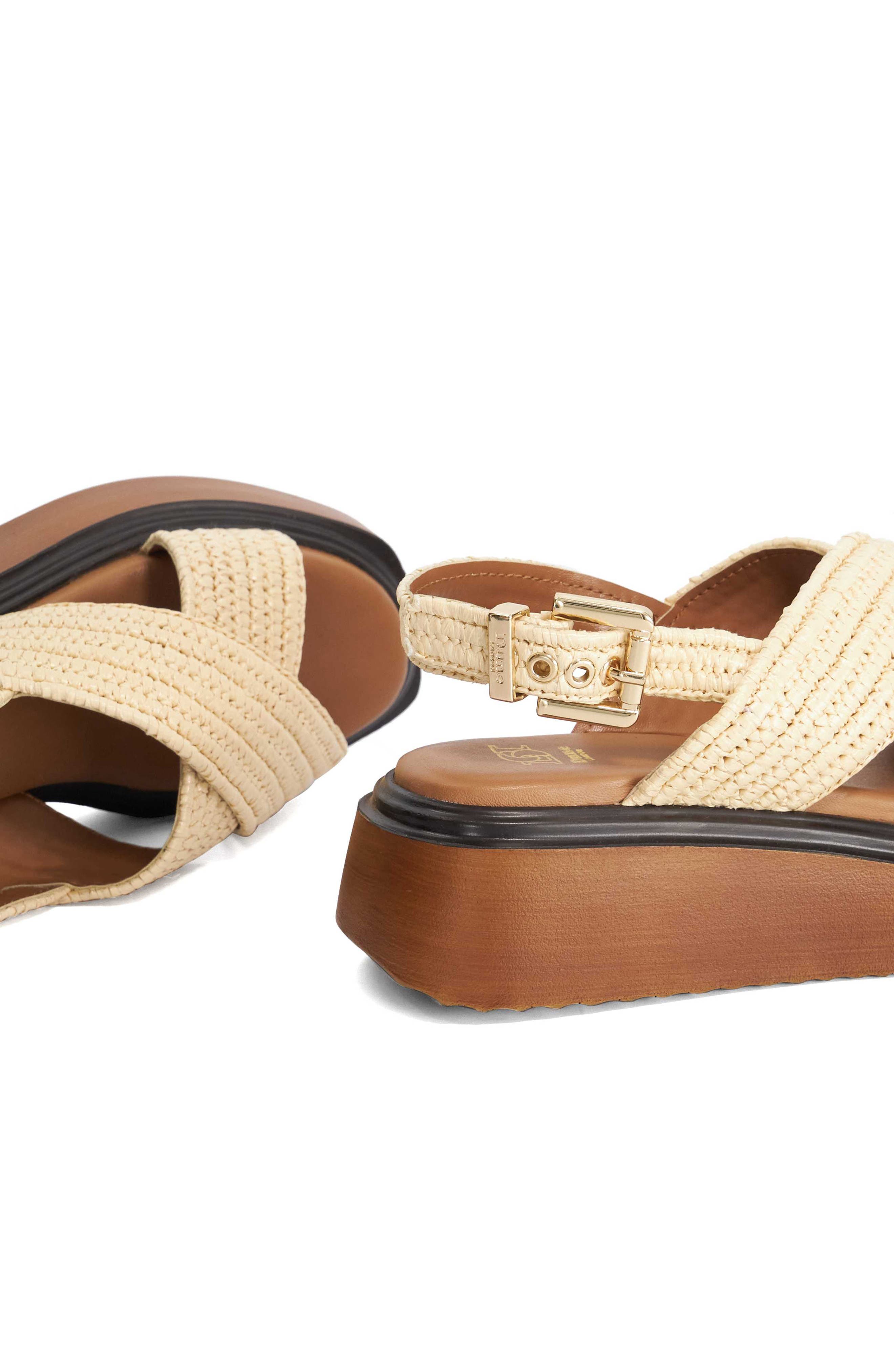 Dune London Lovess Platform Sandal, Alternate, color, Ecru