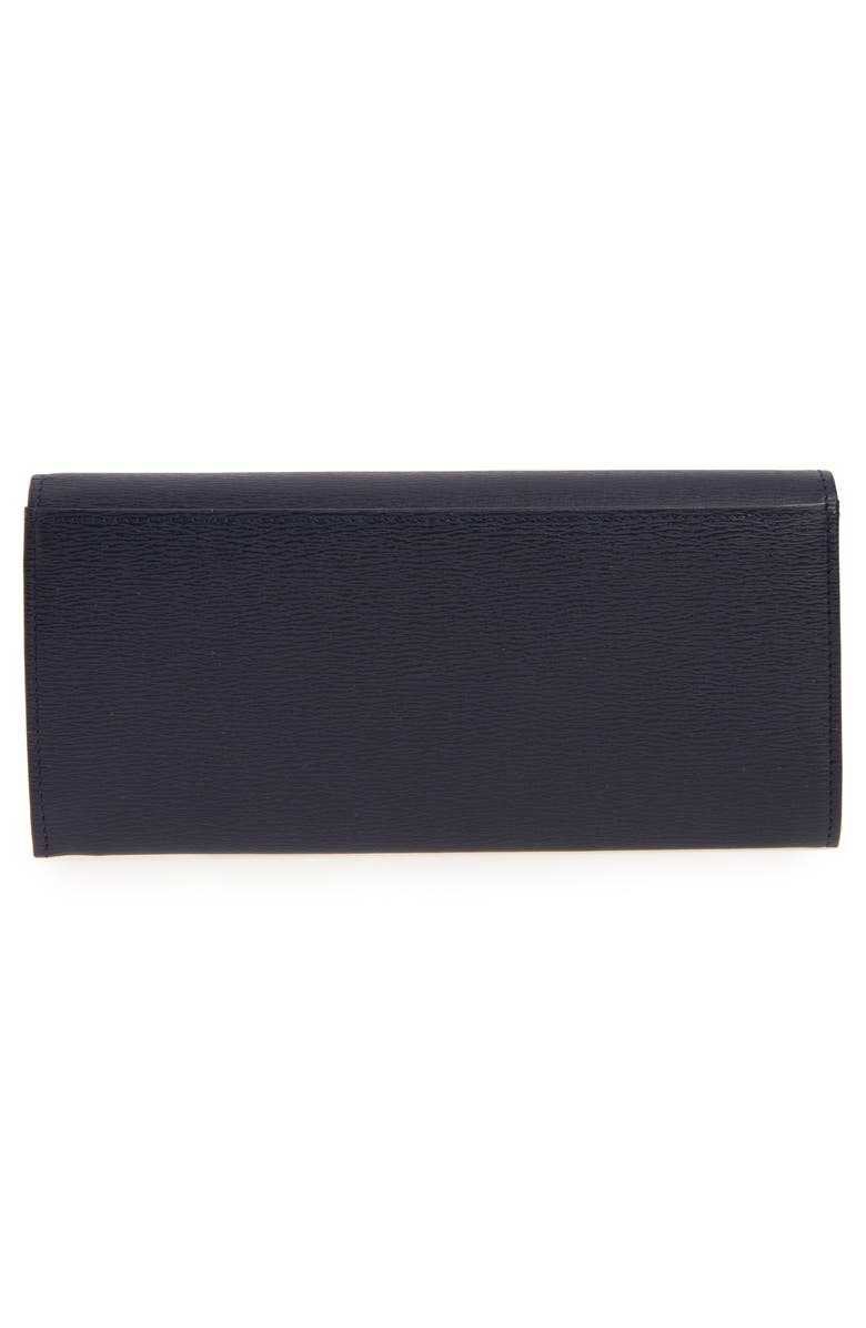 Longchamp Roseau Leather Continental Wallet, Alternate, color, Navy