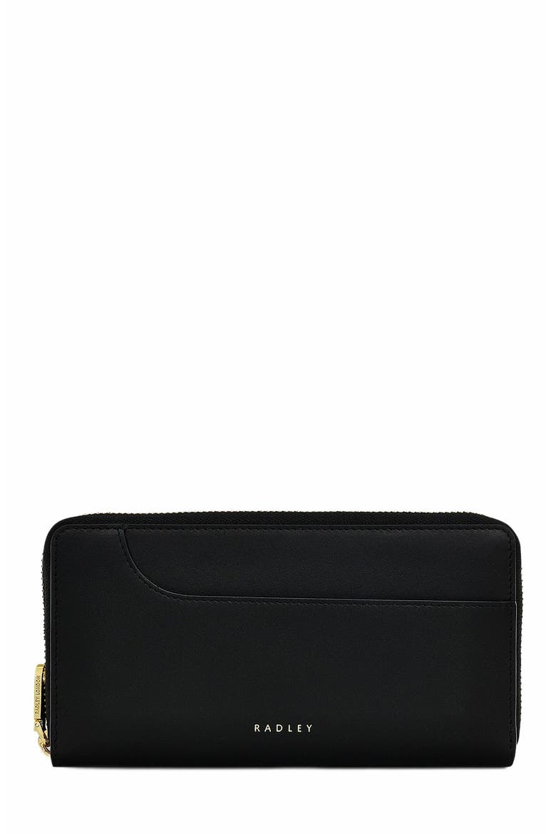 Pockets Large Zip Around Wallet, Main, color, Black