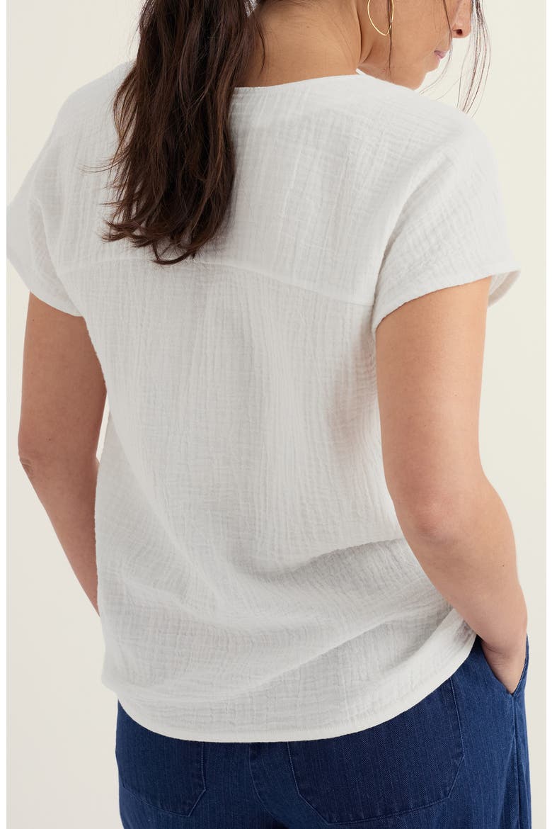 Landscape Organic Cotton Gauze Top, Alternate, color, CHALK