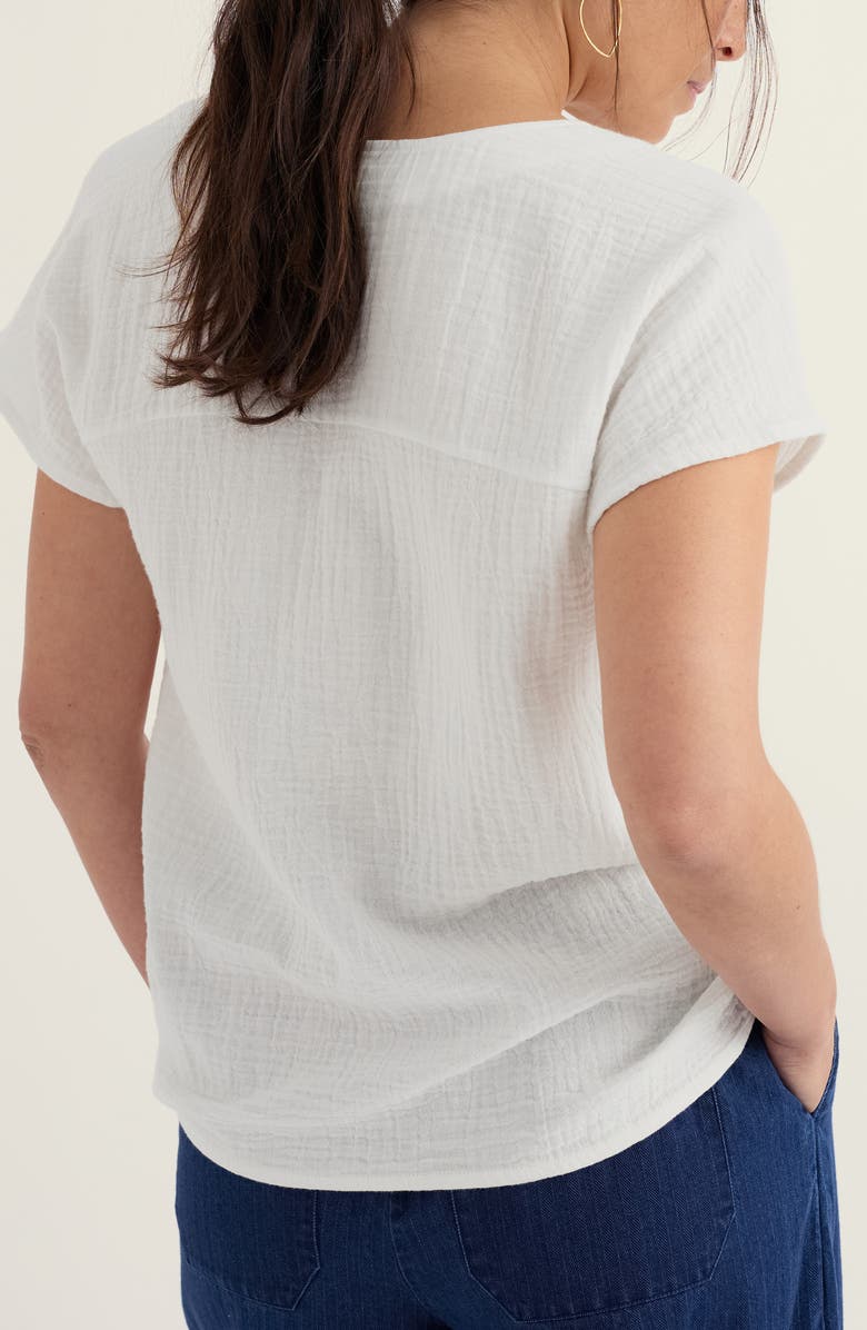 Seasalt Cornwall Landscape Organic Cotton Gauze Top, Alternate, color, Chalk