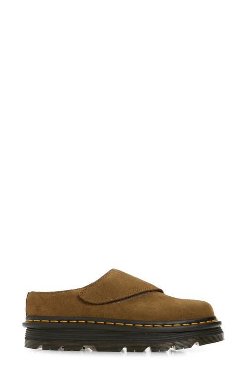 Dr. Martens' Zebzag Anywair Olive Bronx Suede Clogs Olive Bronx Suede In Green