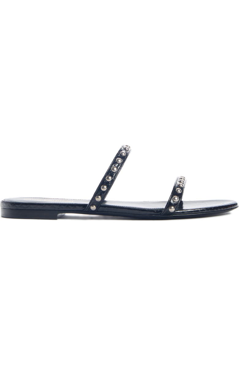 Saint Laurent Kiki Nu Pieds Studded Slide Sandal, Alternate, color,
