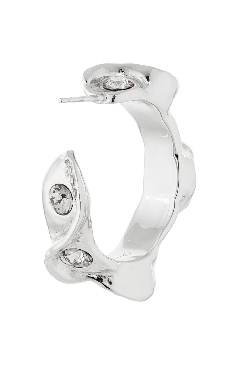 Oscar de la Renta Crystal Nest Hoop Earrings, Alternate, color, Crystal