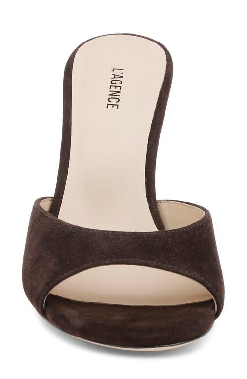 L Agence L'agence Avery Slide Sandal In Brown