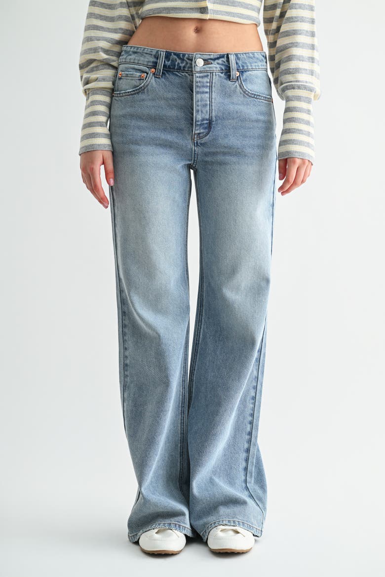 The Meridian High Rise Relaxed Flare Jean, Main, color, Light Wash