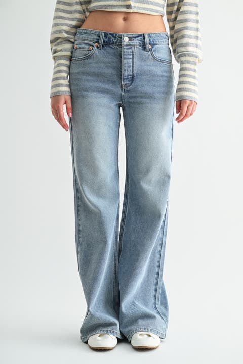 The Meridian High Rise Relaxed Flare Jean