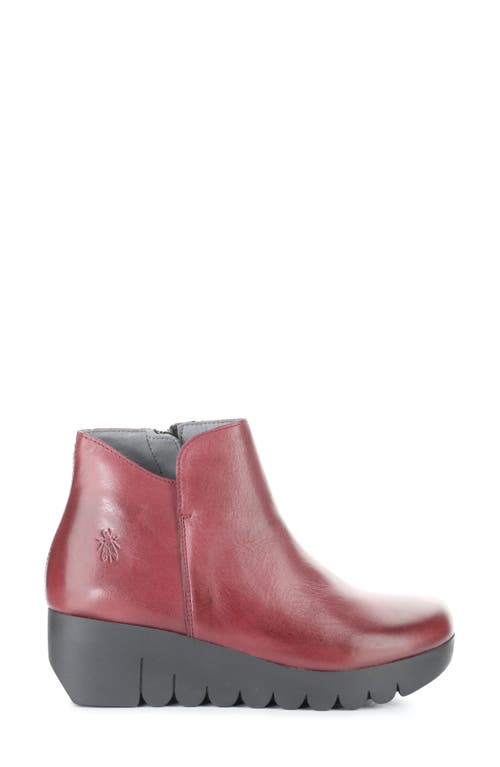 Fly London Vang Wedge Bootie In Red