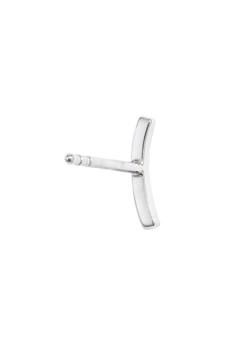 Meira T Curved Diamond Bar Earrings, Alternate, color, White