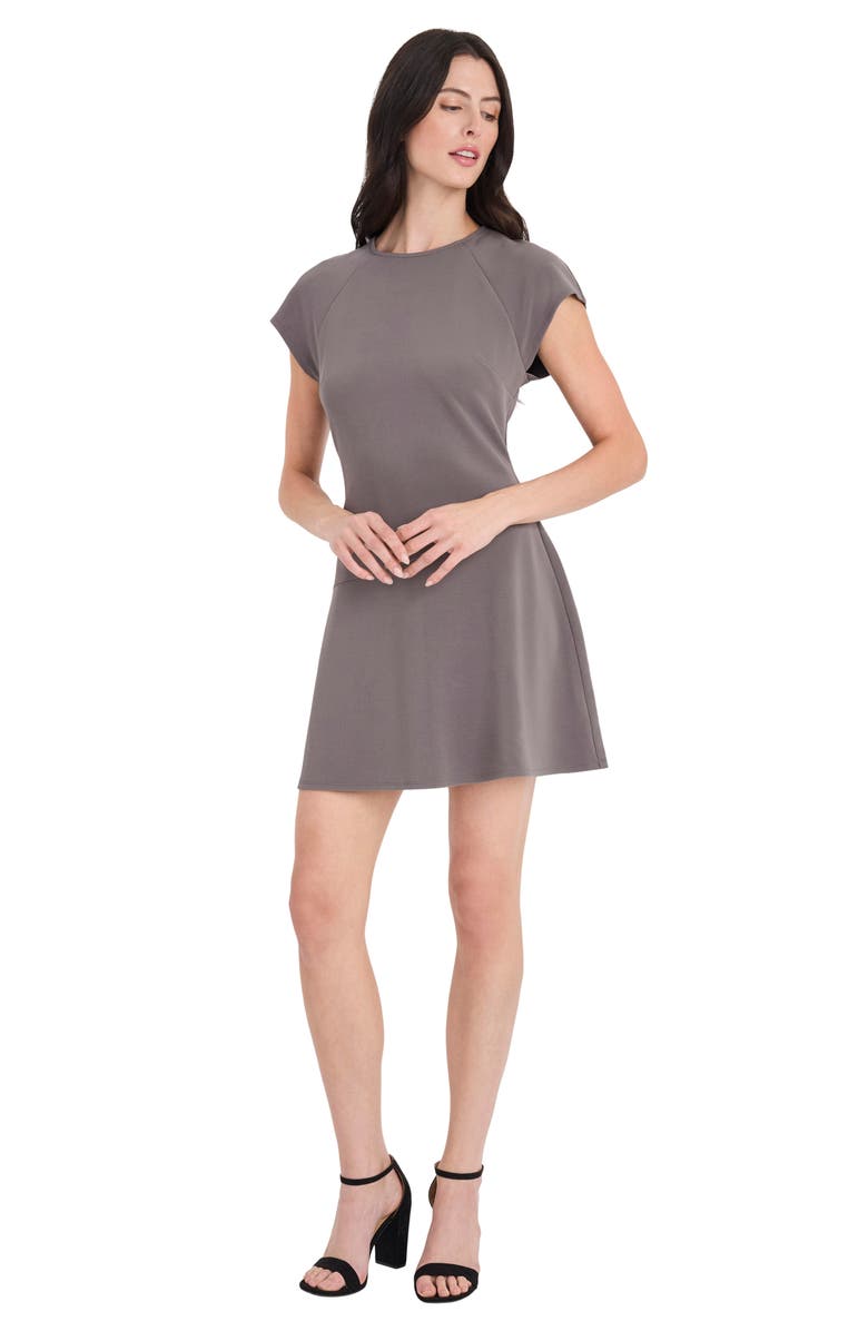 DONNA MORGAN FOR MAGGY Fit & Flare Minidress, Alternate, color, Volcanic Glass