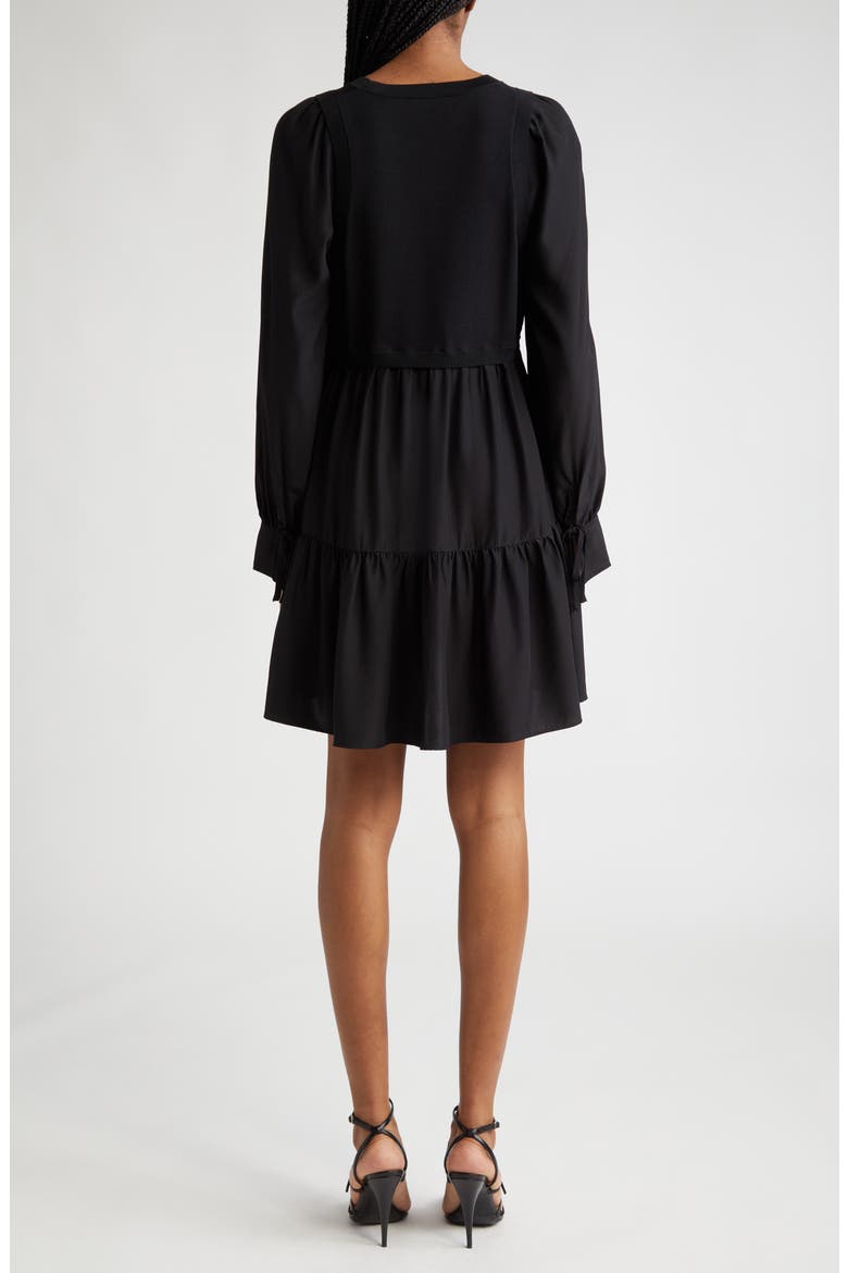 Presley Silk Dress, Alternate, color, BLACK
