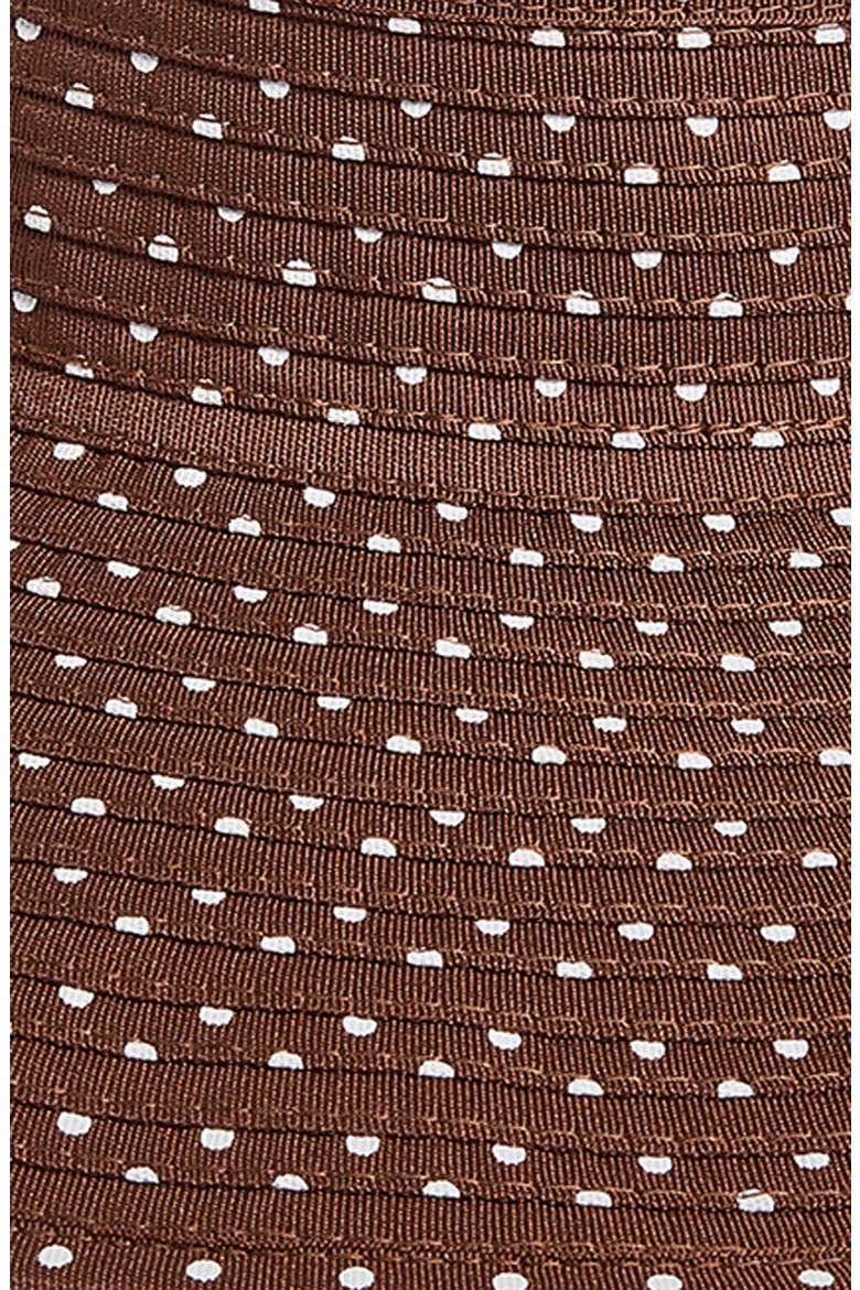 Polka Dot Roll-Up Visor, Alternate, color, BROWN