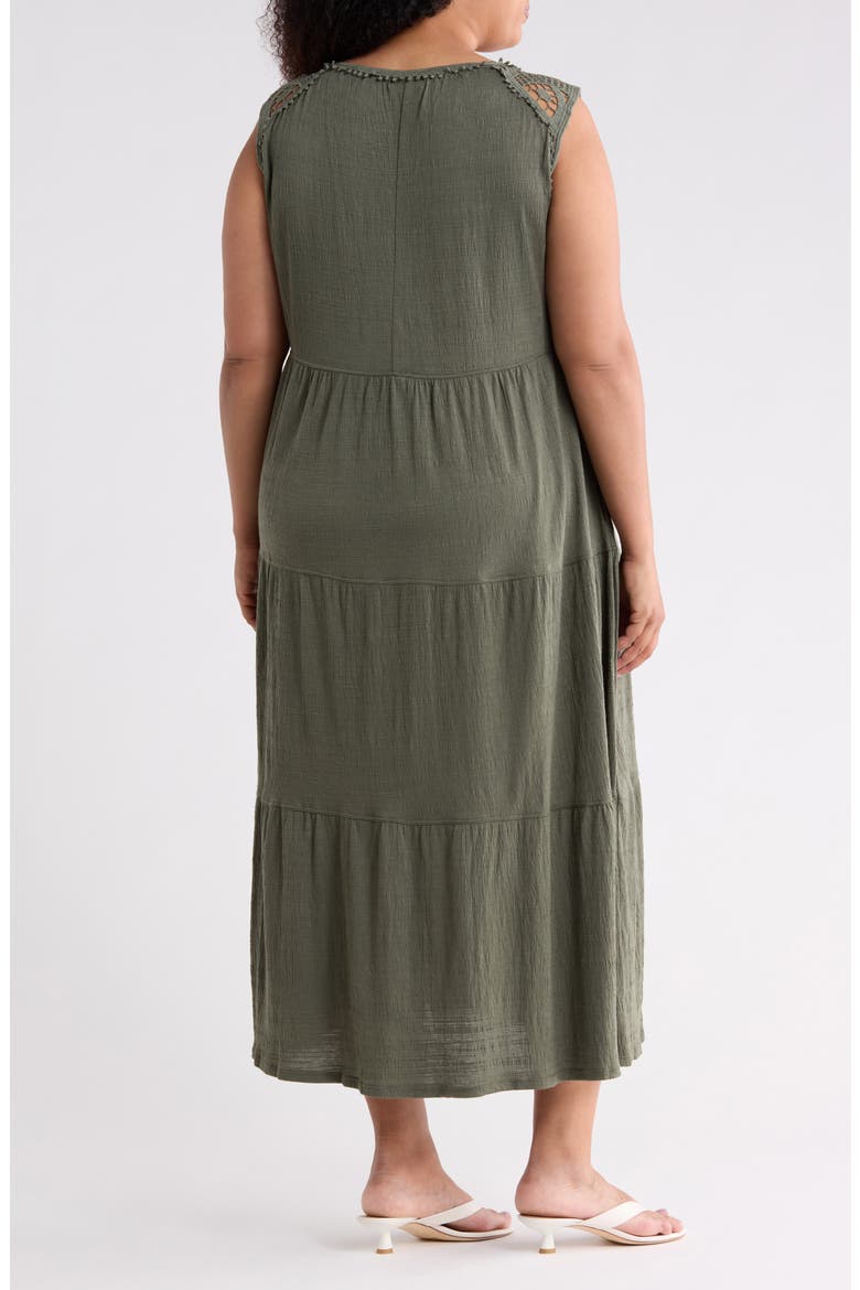 Keyhole Sleeveless Maxi Dress, Alternate, color, ARMY