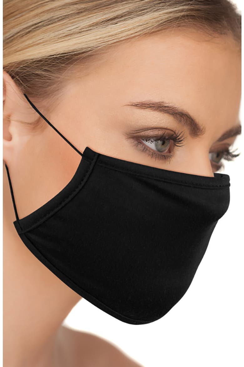 5-Pack Adult Cotton Face Masks, Alternate, color, BLACK