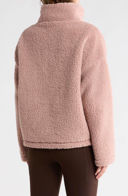 Z By Zella Aspen High Pile Fleece Pullover In Pink